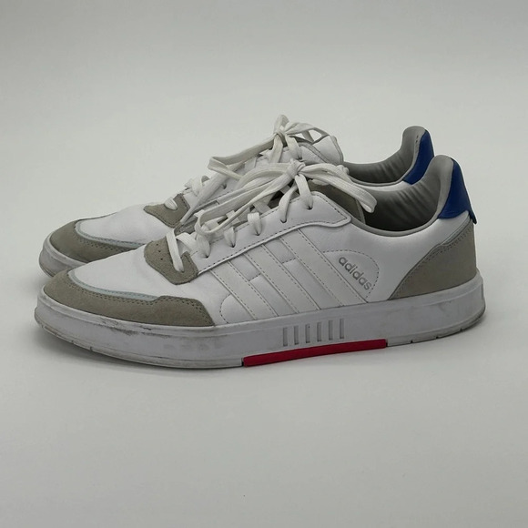 Adidas “Neo Courtmaster” White Gray Leather  Cloudfoam Men’s SZ: 11.5 # FW9359 - Picture 4 of 16